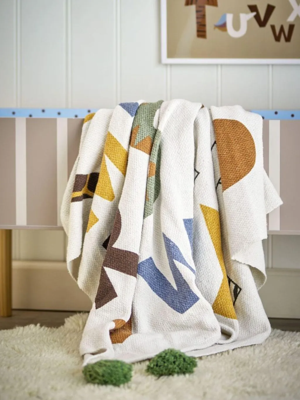 Børn Bloomingville mini Plaider Til Børneværelset|Plaider Til Børneværelset > Memmo Plaid 130x160 cm, Natur