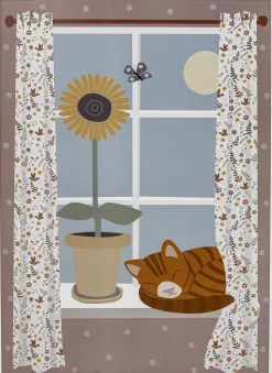 Outlet Nuala Illustration m. Ramme 52x72cm, Hvid Børn Stue|Børneværelse