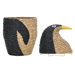 Best Bloomingville mini Pingvin Kurv m. låg 37 cm, Bankuan Græs