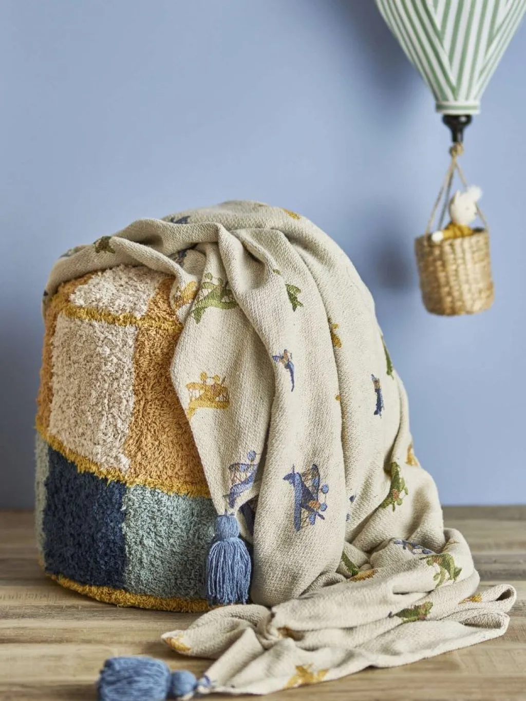 Børn Bloomingville mini Plaider Til Børneværelset|Børnetekstiler > Plane Plaid 130x160 cm, Natur