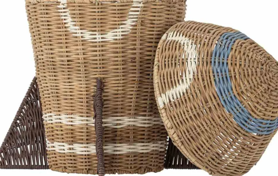 Sale Bloomingville mini Space Kurv m. Låg H35 cm, Rattan