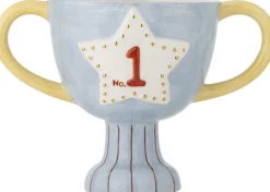 Clearance Bloomingville mini Trophy Urtepotteskjuler H16 cm, Blå