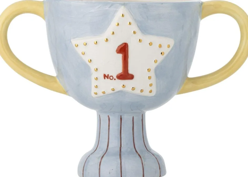 Clearance Bloomingville mini Trophy Urtepotteskjuler H16 cm, Blå