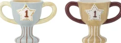 Outlet Bloomingville mini Trophy Æggebæger 2 stk. H6 cm, Blå
