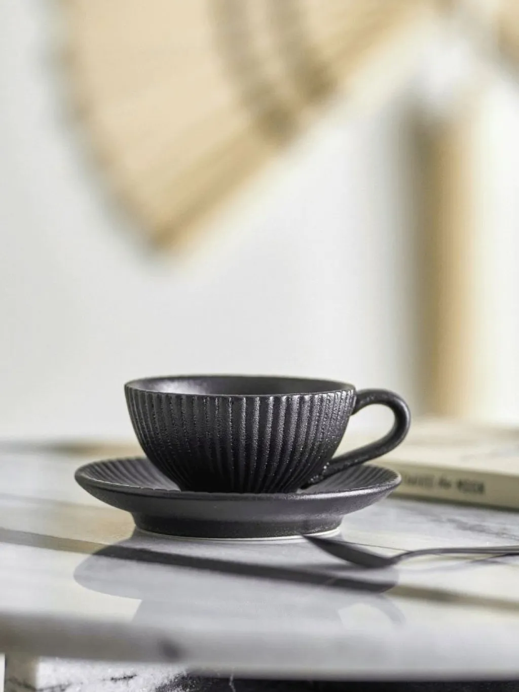 New Neri Cappuccinokop m. Underkop 20 cl, Sort Kopper
