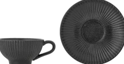 New Neri Cappuccinokop m. Underkop 20 cl, Sort Kopper