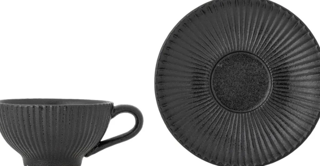 New Neri Cappuccinokop m. Underkop 20 cl, Sort Kopper