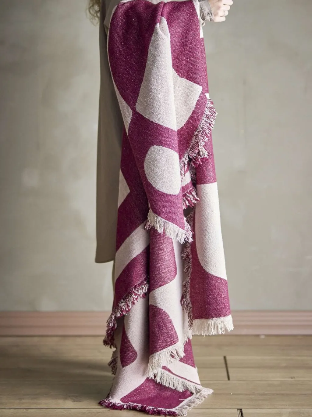 Discount Olica Plaid 130x160 cm, Rød Plaider Og Tæpper