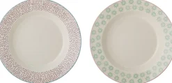 Hot Patrizia Dyb Tallerken 2 stk. 25 cm, Multi Pastatallerkener|Tallerkensæt
