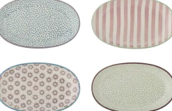 Bloomingville Tallerkensæt > Patrizia Tallerken 4 stk. 13x21,5 cm, Multi