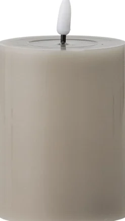 Clearance Ponza Bloklys LED ?7,5/H10 cm, Natur Stearinlys|Led Stearinlys