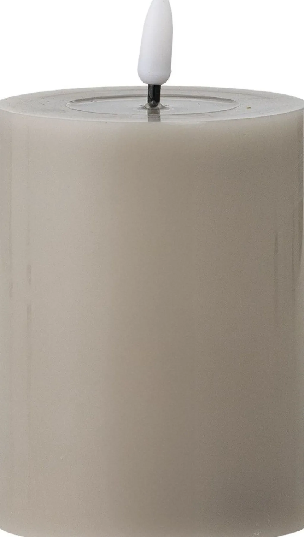 Clearance Ponza Bloklys LED ?7,5/H10 cm, Natur Stearinlys|Led Stearinlys