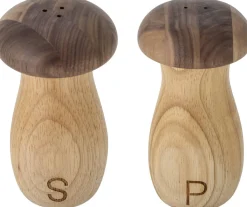 Bloomingville Salt Og Peber|Salt Og Peber > Rahim Salt- & Pebersæt H12 cm, Gummitræ