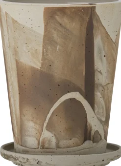 Bloomingville Stue|Urtepotter Og Krukker > Stacy Urtepotte m. Underskål 16 cm, Brun