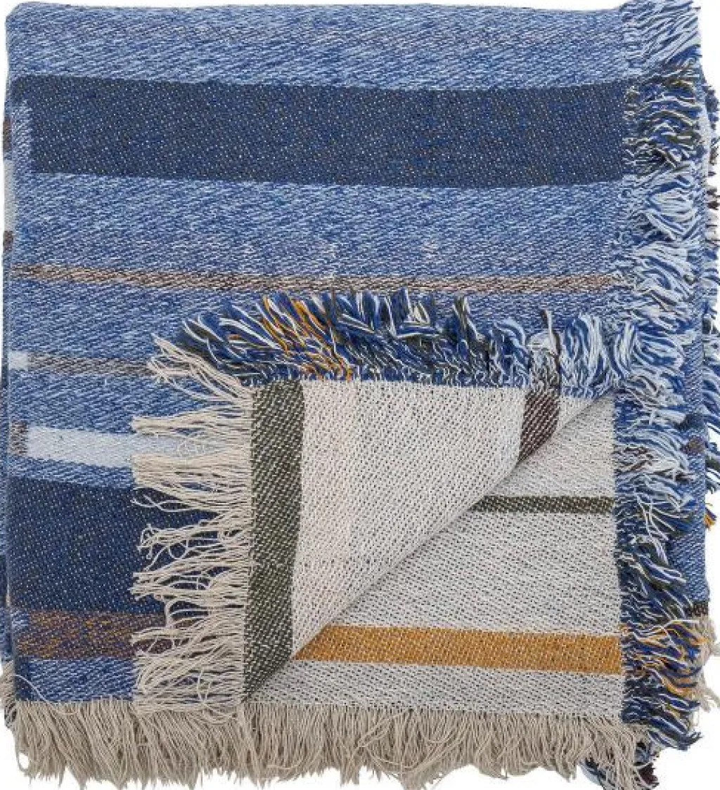 Hot Toscana Plaid 130x160 cm, Blå Uderum|Plaider Og Tæpper
