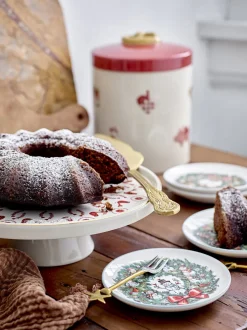 Bloomingville Opbevaring Til Køkkenet|Opbevaringskrukker Og -Glas > Yule Krukke m. Låg H18 cm, Rød