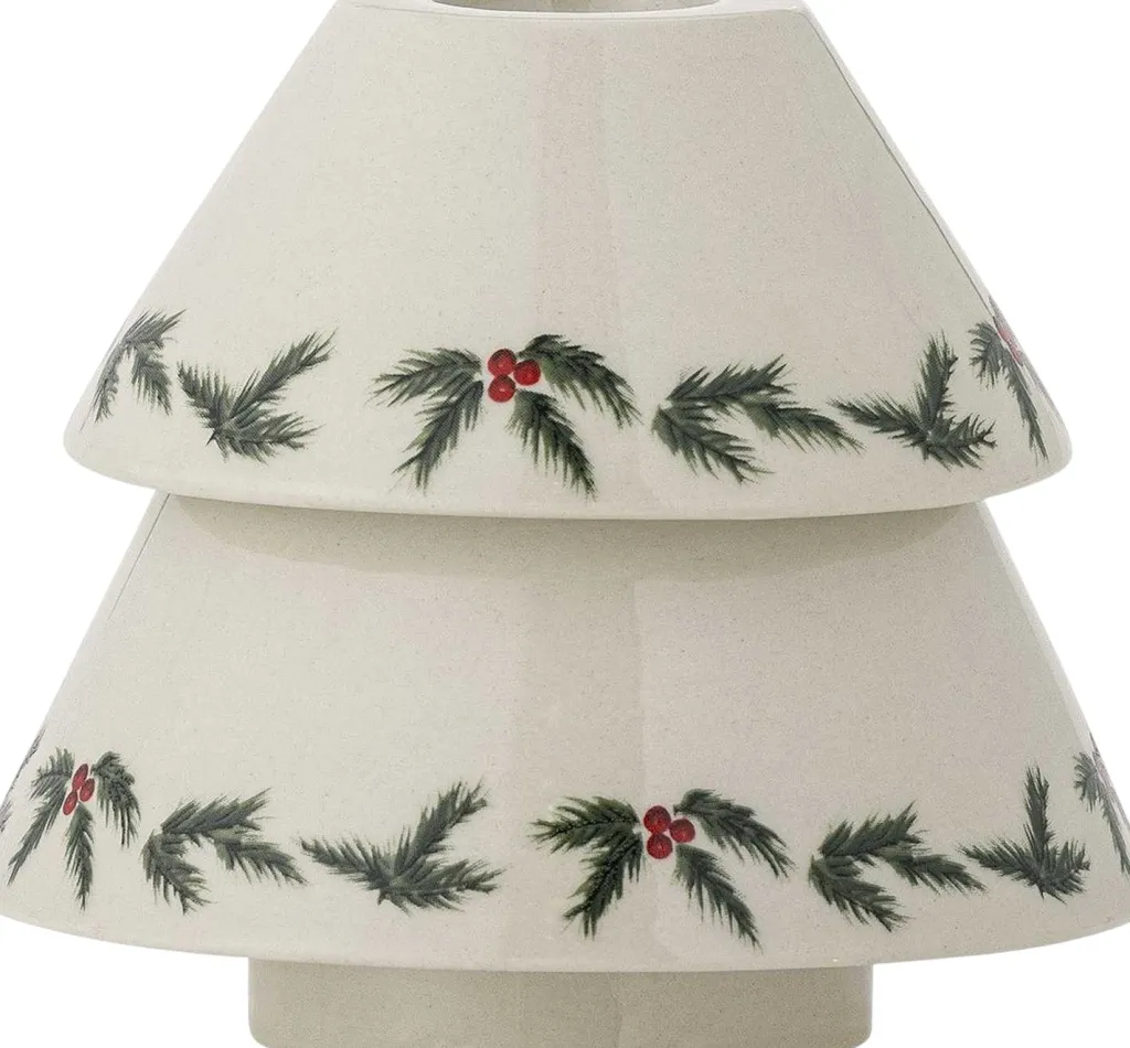 Bloomingville Julelys > Berry Lysestage H9 cm, Hvid