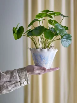 Bloomingville Stue|Urtepotter Og Krukker > Bertha Urtepotteskjuler H10,5 cm, Blå