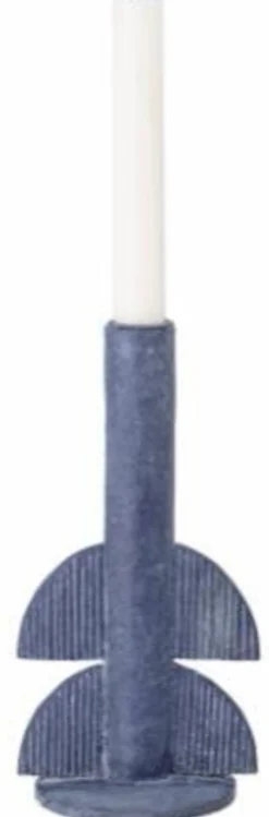 Clearance Bess Lysestage 22 cm, Blå Lysestager