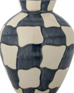 New Check Vase H24 cm, Blå Stue|Vaser