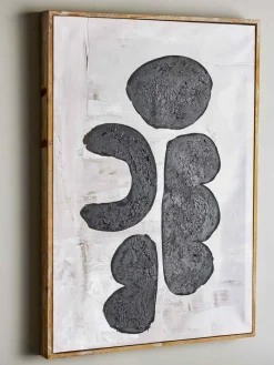 Sale Bloomingville Comma Illustration m. Ramme 53x73 cm, Fyrretræ