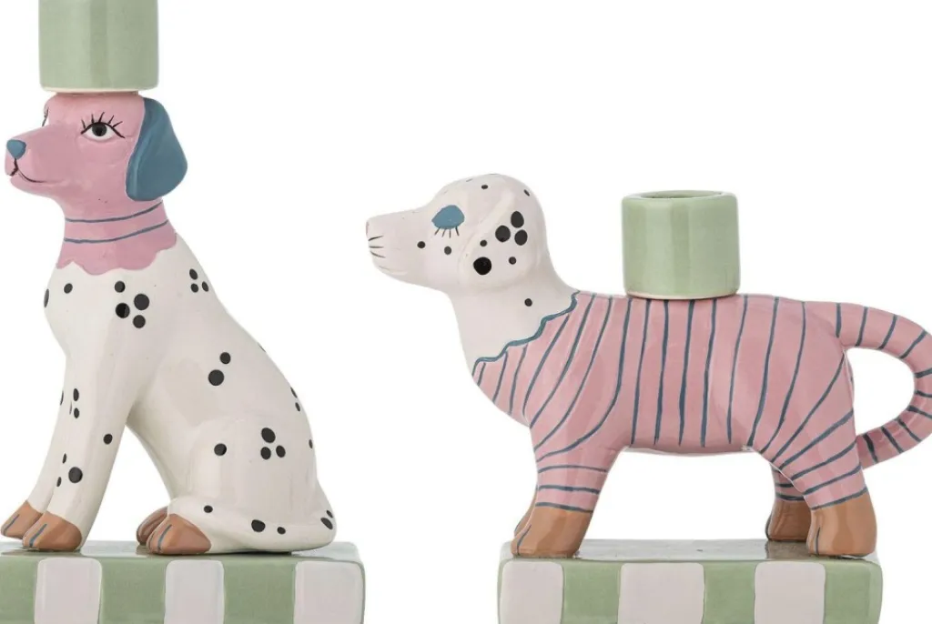 New Doglie Lysestage 2 stk, Rosa Lysestager