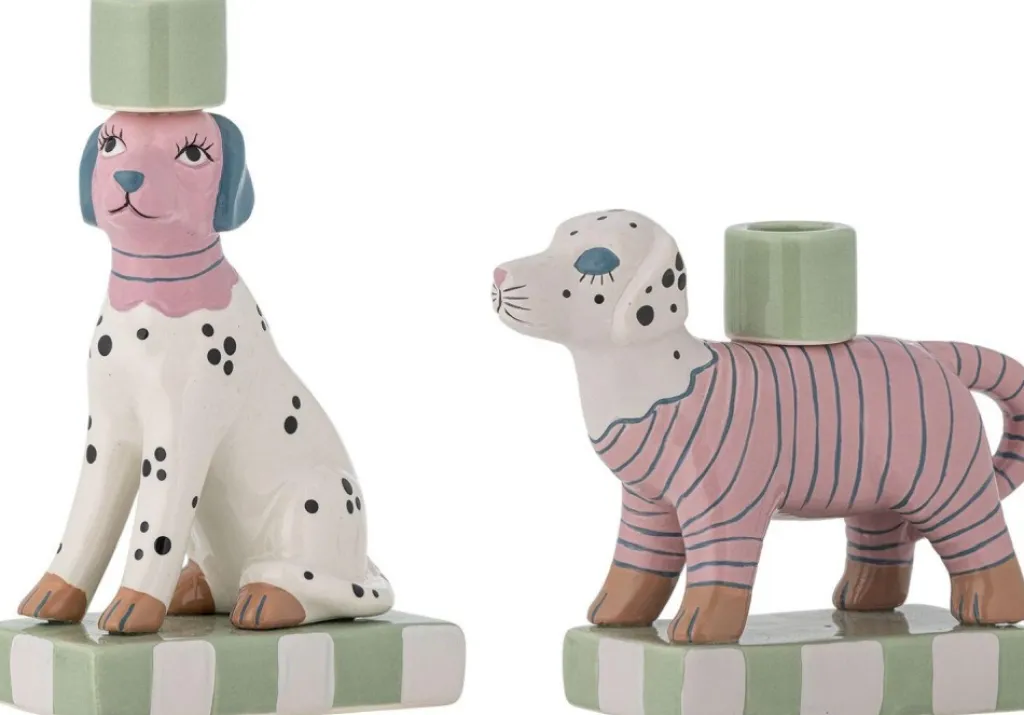New Doglie Lysestage 2 stk, Rosa Lysestager