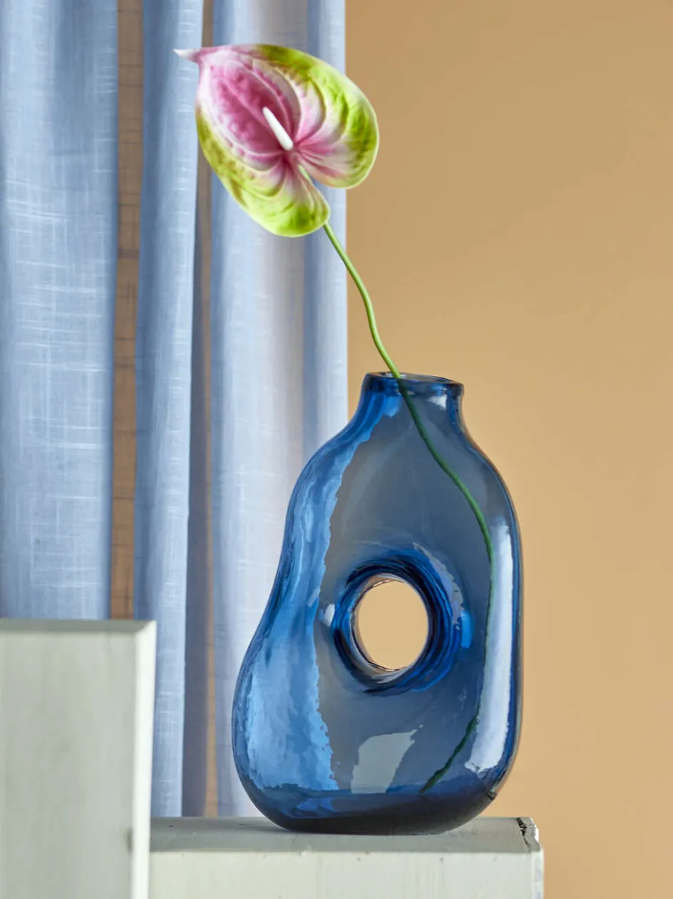 New Bloomingville Harri Vase H30 cm, Blå
