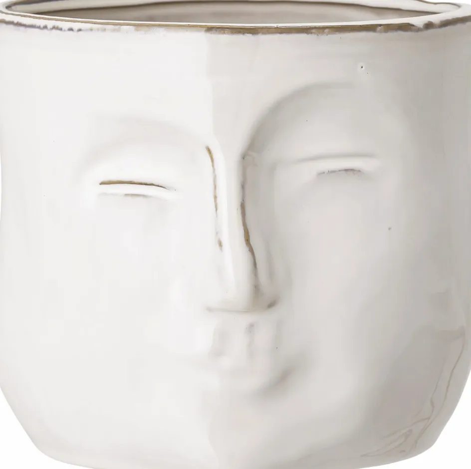 Clearance Bloomingville Ignacia Urtepotteskjuler H15,5 cm, Hvid