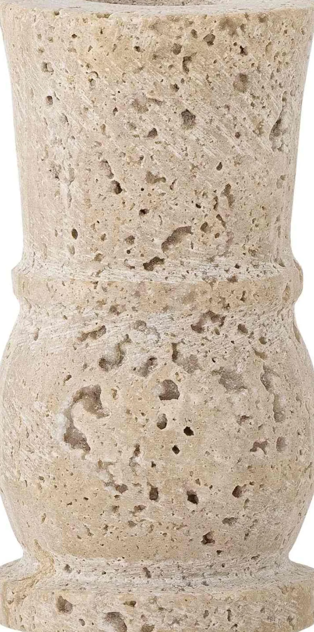 Bloomingville Lysestager > Ilise Lysestage H10 cm, Travertin