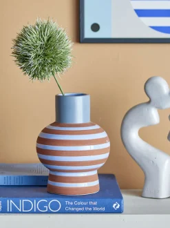 New Bloomingville Lindir Vase H19 cm, Blå