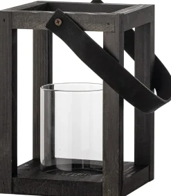 Lyra Lanterne m. Glas H, Sort Lanterner