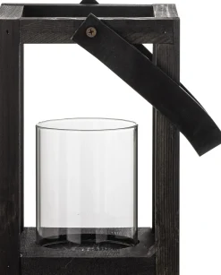 Lyra Lanterne m. Glas H, Sort Lanterner