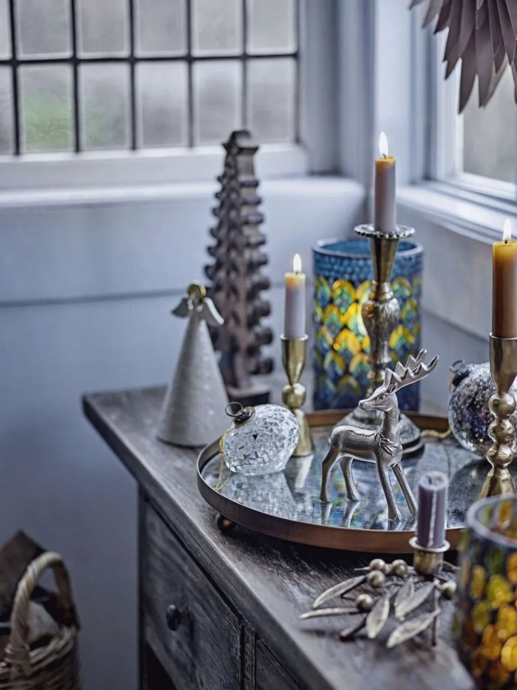Clearance Mirabel Lysestage H, Guld Julelys