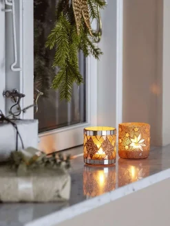 Bloomingville Julelys > Miya Fyrfadsstage H7,5 cm, Natur
