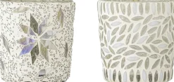Clearance Bloomingville Myr Fyrfadsstage 2 stk. H7,5 cm, Hvid