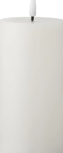 Bloomingville Ponza Bloklys LED ?7,5/H15 cm, Hvid