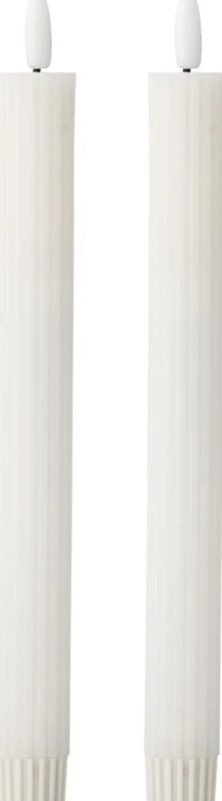 Hot Bloomingville Ponza Kronelys LED 2 stk. ?2,2/24,5, Hvid