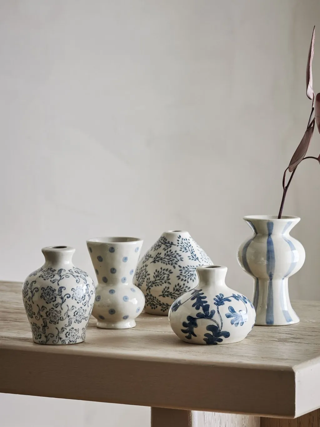 New Quinto Vase 5 stk, Blå Vaser