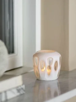 Outlet Rohan Fyrfadsstage H9 cm, Hvid Fyrfadsstager