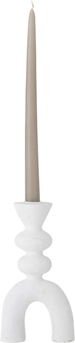 Syra Lysestage H, Hvid Lysestager
