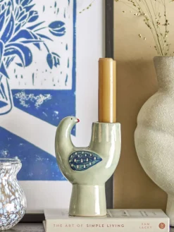 New Trudy Lysestage H12 cm, Blå Lysestager
