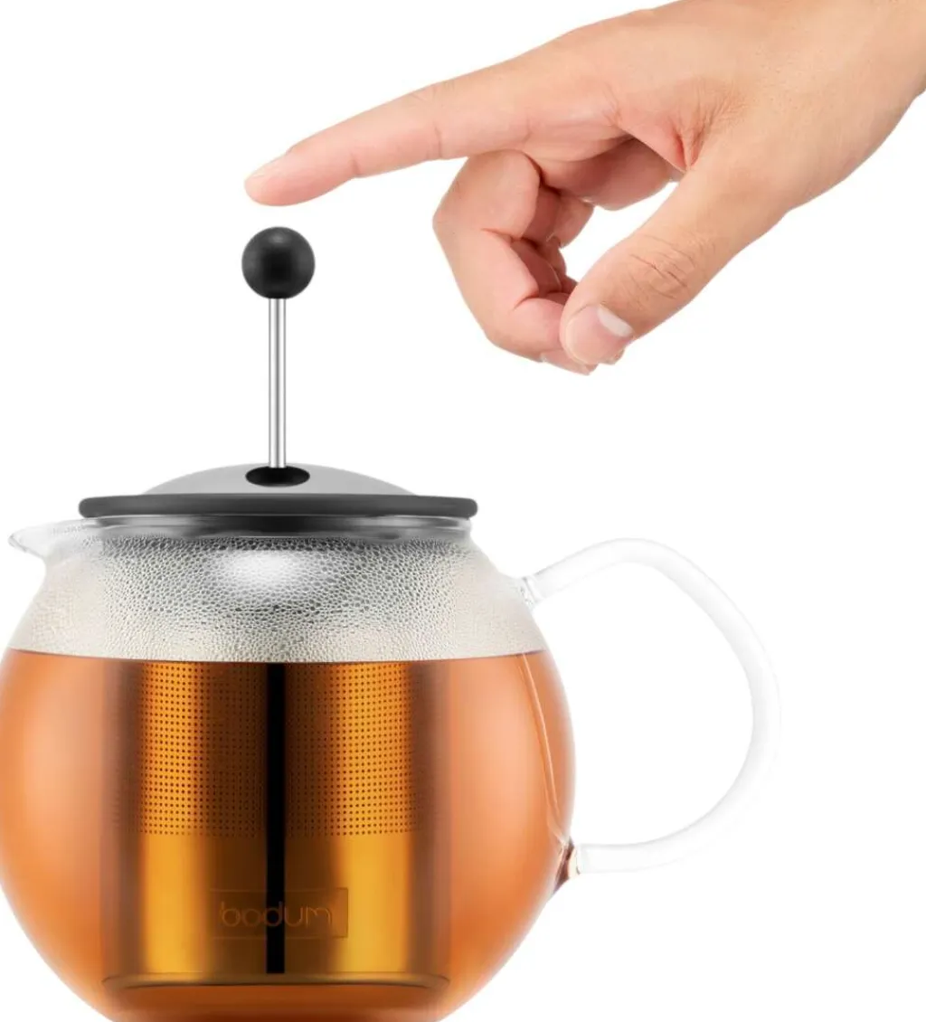 Outlet ASSAM Tekande m. Stålfilter , Forkromet Tekander