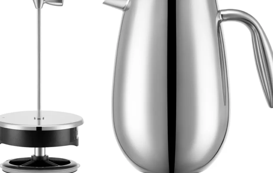 New Bodum COLUMBIA Dobbeltvægget Stempelkande 8 Kopper 1 L, Forkromet