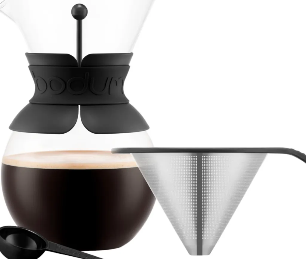 Bodum Stempelkander > POUR OVER Kaffebrygger 8 Kopper 1 L, Sort