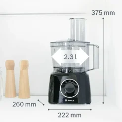 New Bosch MultiTalent 3 Foodprocessor 800W inkl. 8 stk. Tilbehør, Sort