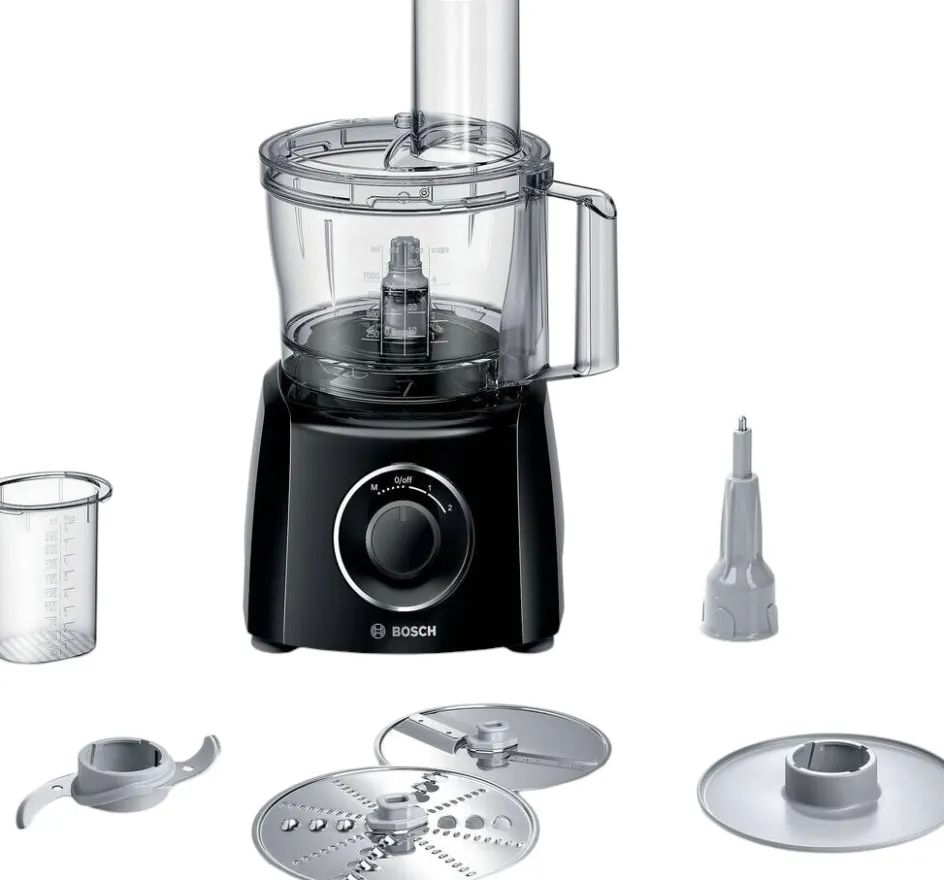 New Bosch MultiTalent 3 Foodprocessor 800W inkl. 8 stk. Tilbehør, Sort