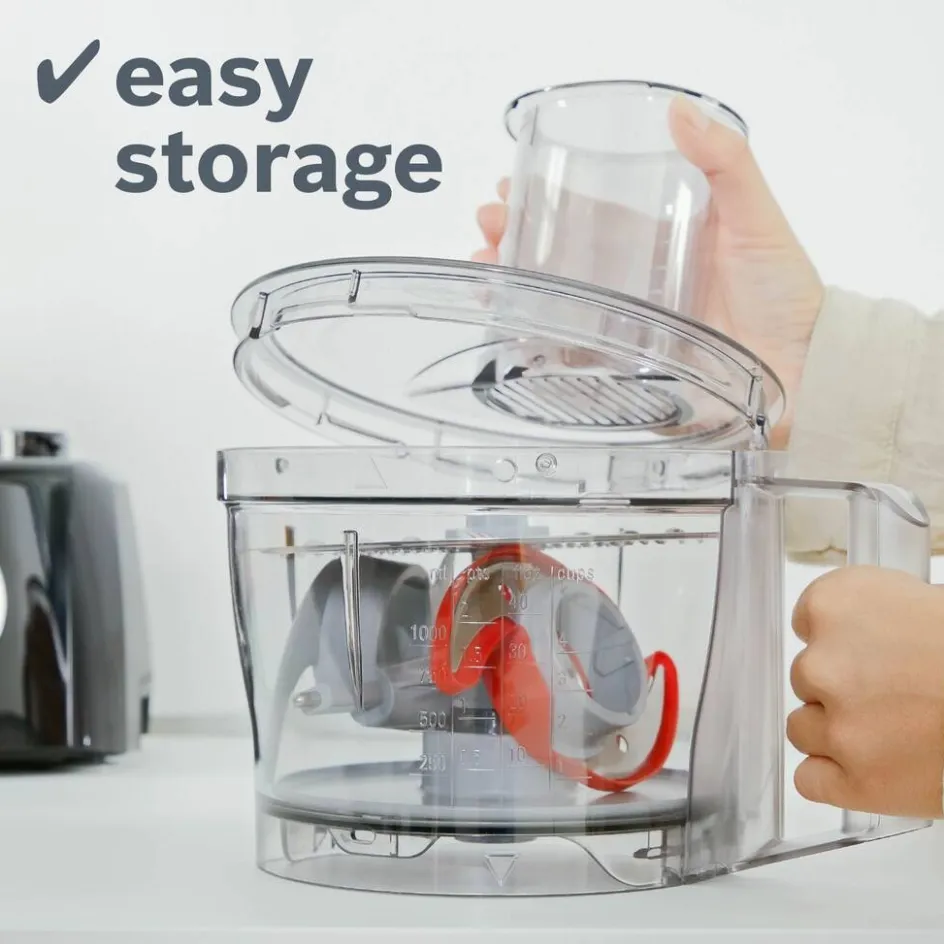 New Bosch MultiTalent 3 Foodprocessor 800W inkl. 8 stk. Tilbehør, Sort