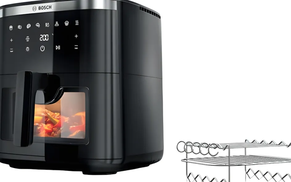 Hot Bosch Serie 6 Air Fryer m. Rist 7,2 L, Sort