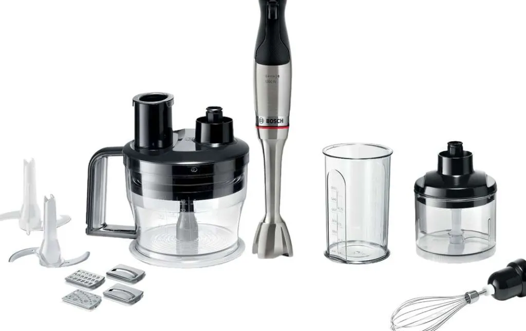 Sale Serie 6 ErgoMaster Stavblender 1200W inkl. 9 stk. Tilbehør., Rustfrit Stål Blendere Og Mixere